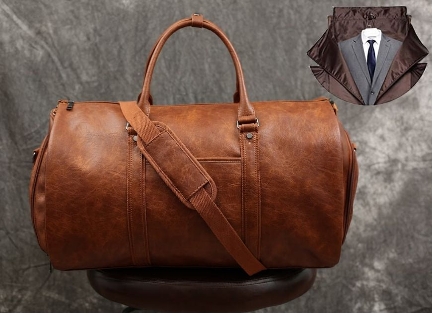 Leather Duffel Bag for Men & Women Travel Bag MK 081 – Handmade 22x12x12 in / 56x30x30 cm