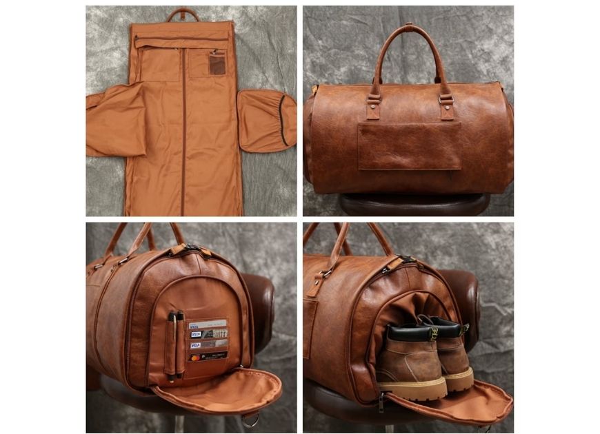 Leather Duffel Bag for Men & Women Travel Bag MK 081 – Handmade 22x12x12 in / 56x30x30 cm