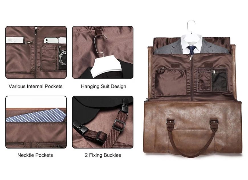 Leather Duffel Bag for Men & Women Travel Bag MK 081 – Handmade 22x12x12 in / 56x30x30 cm