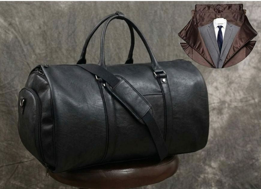 Leather Duffel Bag for Men & Women Travel Bag MK 081 – Handmade 22x12x12 in / 56x30x30 cm